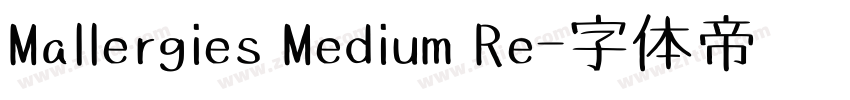 Mallergies Medium Re字体转换